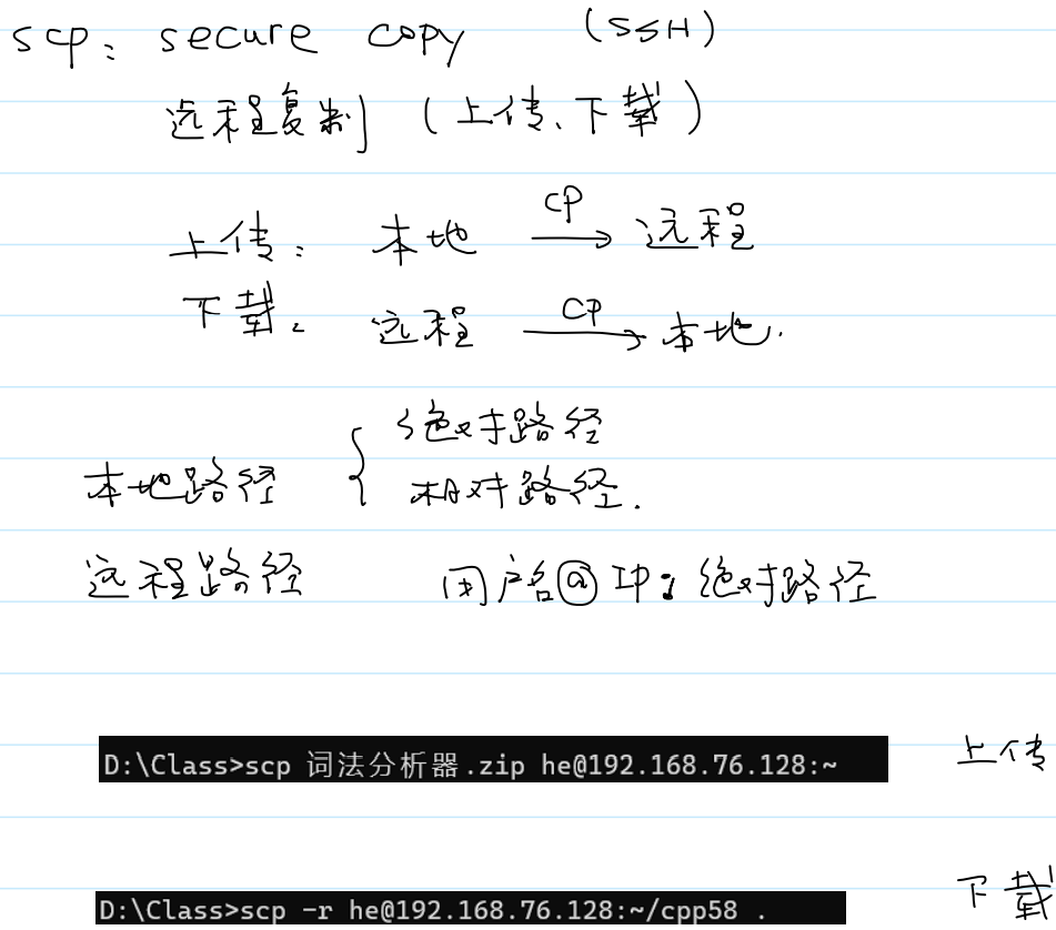 scp 命令远程复制
