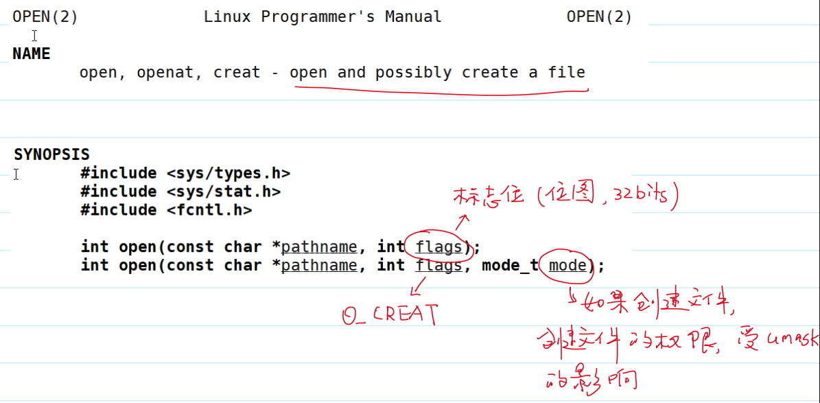 open() 系统调用的用法