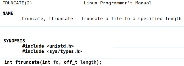系统调用 ftruncate() 的用法